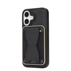 iPhone 17 EIDERWOOD Kunstlæder Bagside Cover m. Kortholder & Ståfunktion - MagSafe Kompatibel - Sort