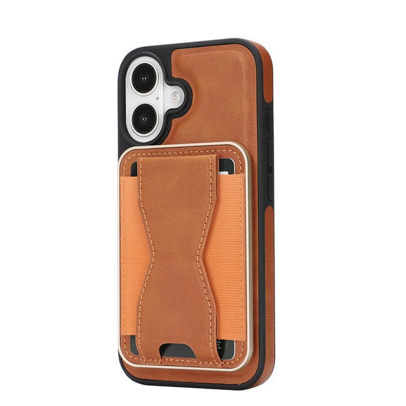 iPhone 17 EIDERWOOD Kunstlæder Bagside Cover m. Kortholder & Ståfunktion - MagSafe Kompatibel - Brun