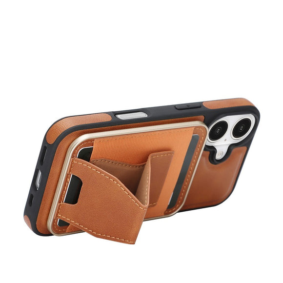 iPhone 17 EIDERWOOD Kunstlæder Bagside Cover m. Kortholder & Ståfunktion - MagSafe Kompatibel - Brun