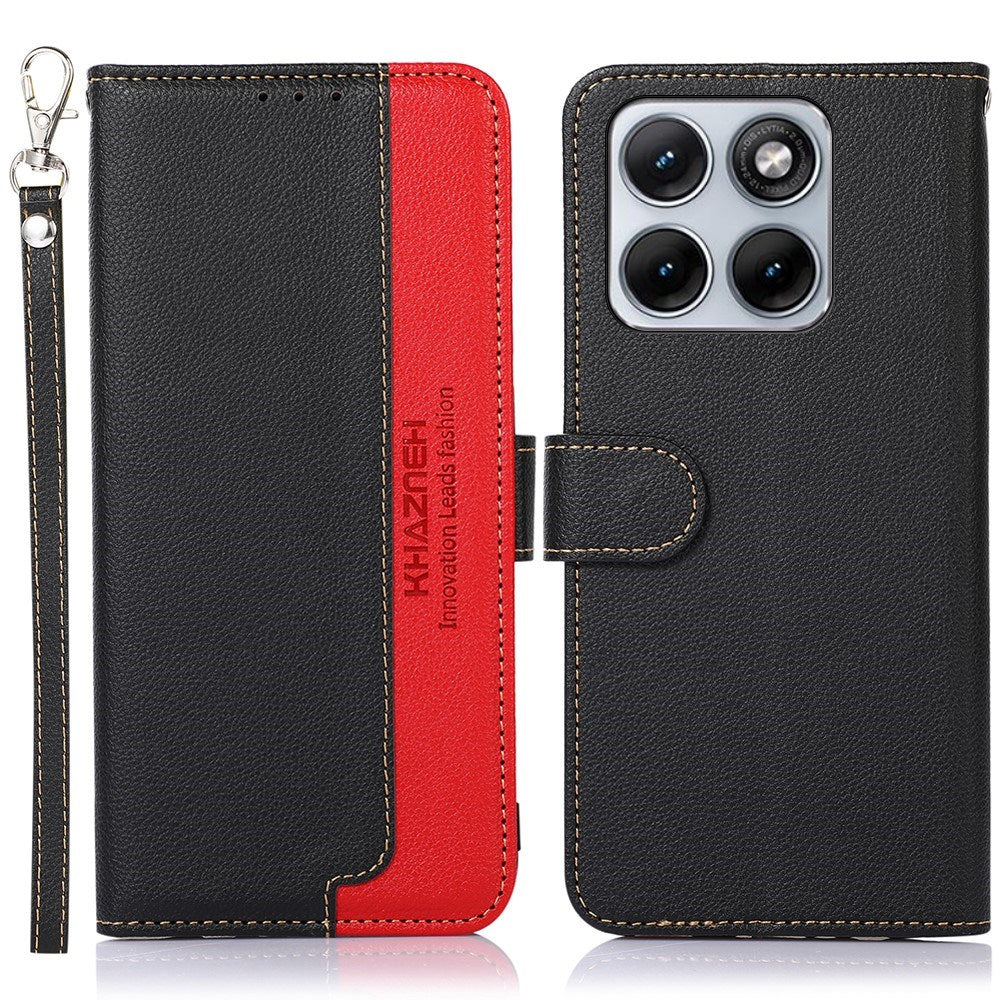 Motorola Edge 70 Fusion EIDERWOOD Kunstlæder Flip Cover m. Strop - Sort