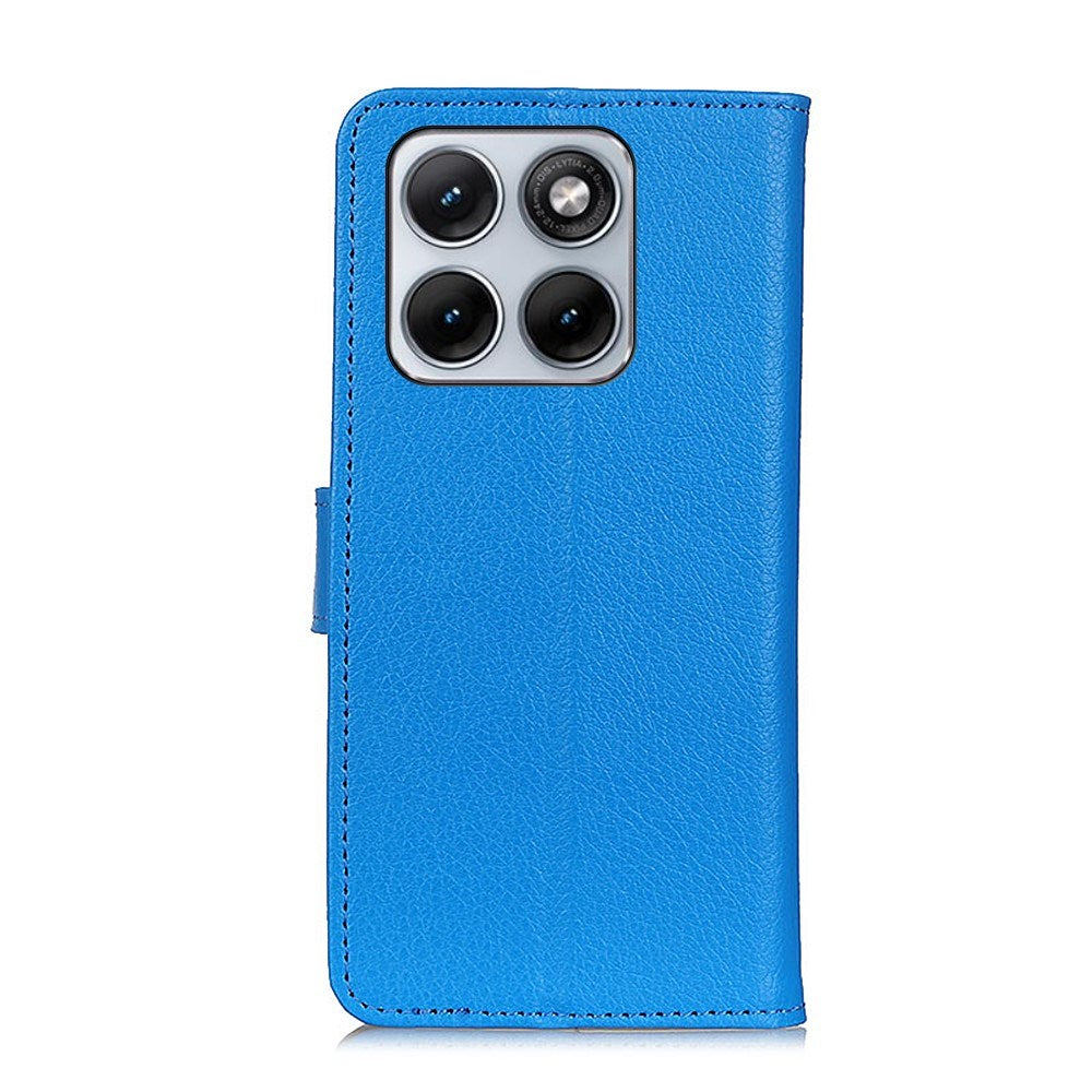 Motorola Edge 70 Fusion EIDERWOOD Kunstlæder Flip Cover m. Kortholder & Ståfunktion - Blå