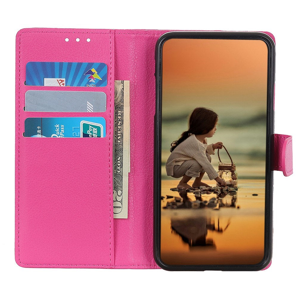 Motorola Edge 70 Fusion EIDERWOOD Kunstlæder Flip Cover m. Kortholder & Ståfunktion - Lyserød