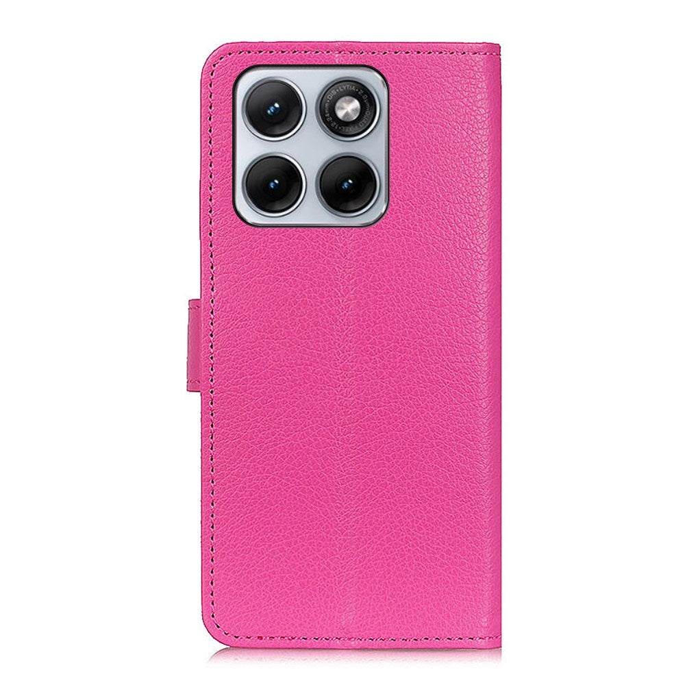 Motorola Edge 70 Fusion EIDERWOOD Kunstlæder Flip Cover m. Kortholder & Ståfunktion - Lyserød