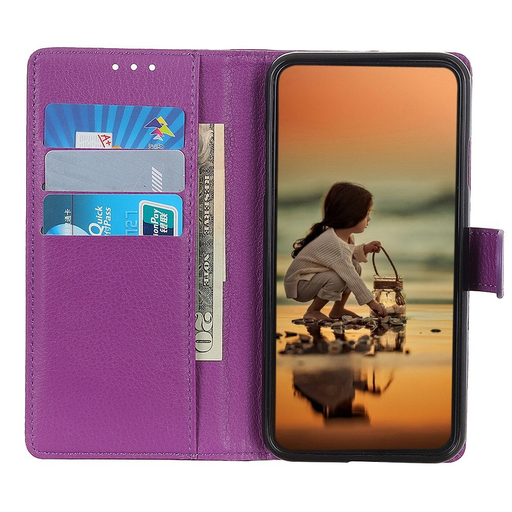 Motorola Edge 70 Fusion EIDERWOOD Kunstlæder Flip Cover m. Kortholder & Ståfunktion - Lilla