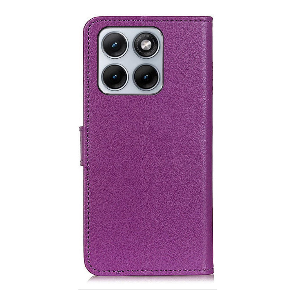 Motorola Edge 70 Fusion EIDERWOOD Kunstlæder Flip Cover m. Kortholder & Ståfunktion - Lilla