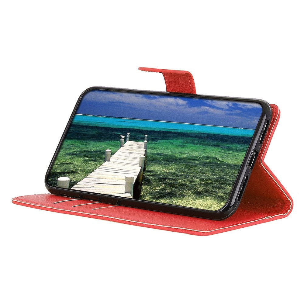 Motorola Edge 70 Fusion EIDERWOOD Kunstlæder Flip Cover m. Kortholder & Ståfunktion - Rød