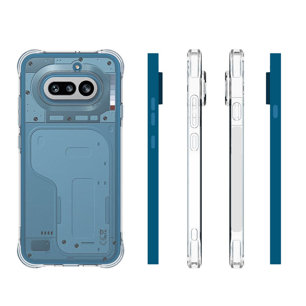Nothing Phone (4a) EIDERWOOD Fleksibelt Plast Cover m. Forstærkede Hjørner - Gennemsigtig