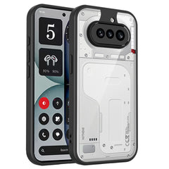 Nothing Phone (4a) Hybrid Mobil Cover - Gennemsigtig / Sort