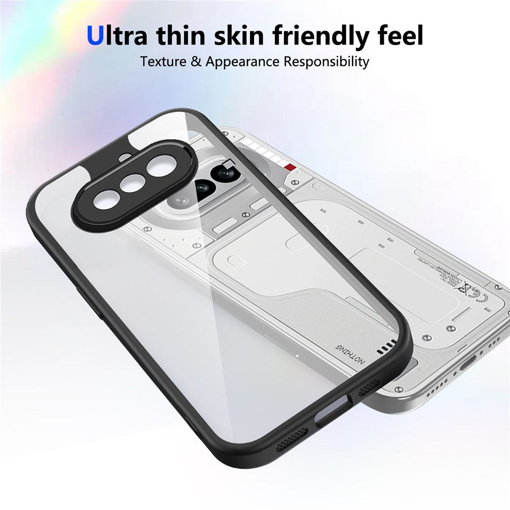 Nothing Phone (4a) Hybrid Mobil Cover - Gennemsigtig / Sort
