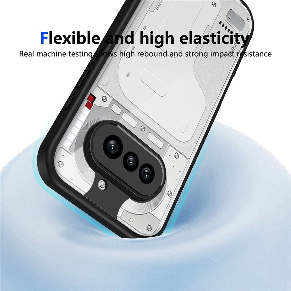 Nothing Phone (4a) Hybrid Mobil Cover - Gennemsigtig / Sort