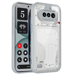 Nothing Phone (4a) Hybrid Mobil Cover - Gennemsigtig / Grå