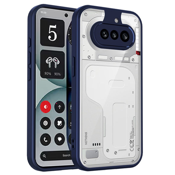 Nothing Phone (4a) Hybrid Mobil Cover - Gennemsigtig / Blå