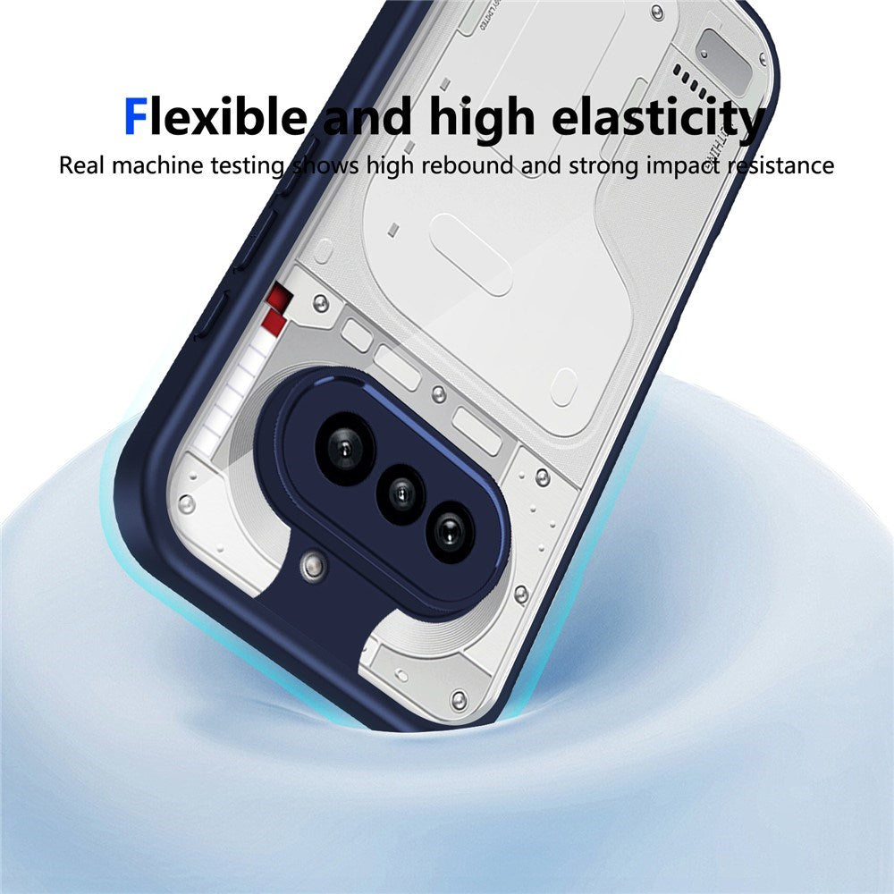Nothing Phone (4a) Hybrid Mobil Cover - Gennemsigtig / Blå