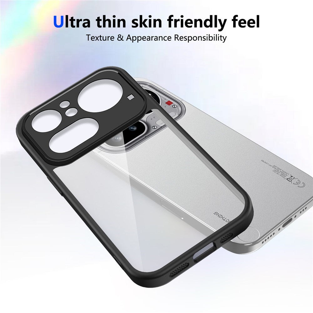 Nothing Phone (4a) Pro Hybrid Mobil Cover - Gennemsigtig / Sort