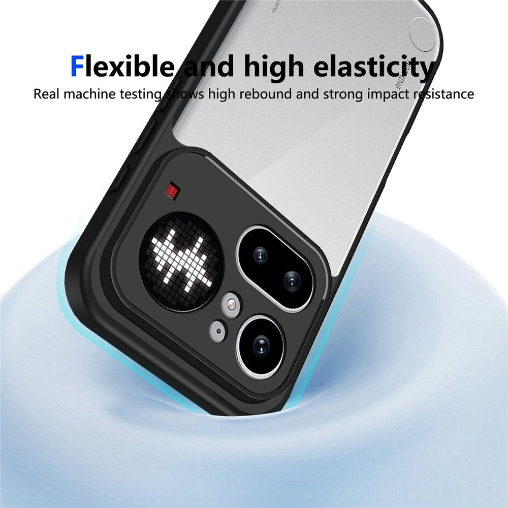 Nothing Phone (4a) Pro Hybrid Mobil Cover - Gennemsigtig / Sort