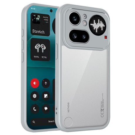 Nothing Phone (4a) Pro Hybrid Mobil Cover - Gennemsigtig / Grå