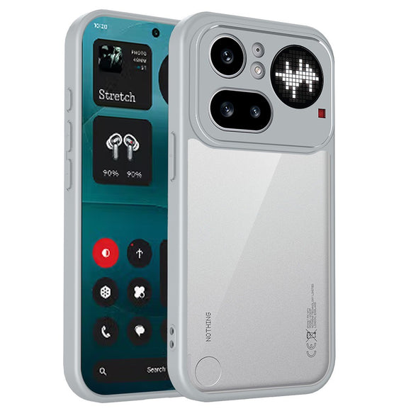 Nothing Phone (4a) Pro Hybrid Mobil Cover - Gennemsigtig / Grå