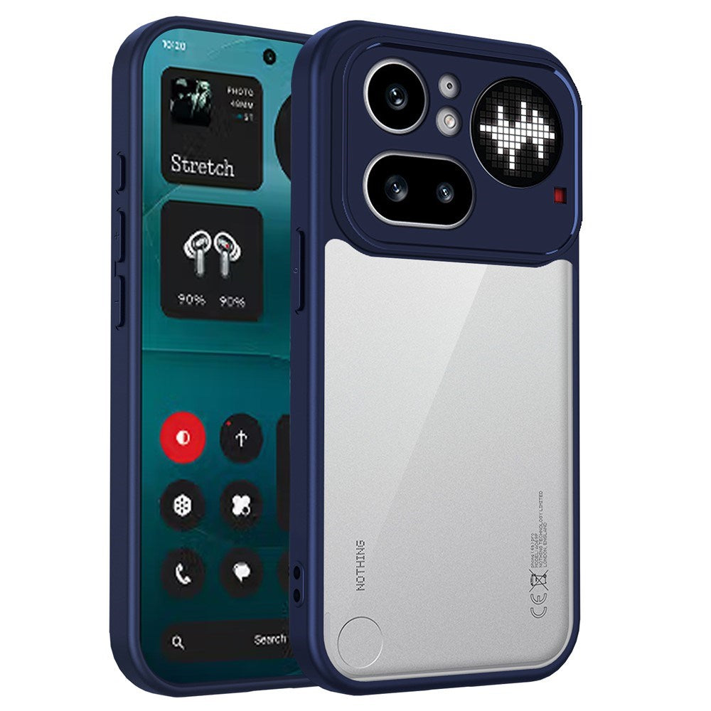 Nothing Phone (4a) Pro Hybrid Mobil Cover - Gennemsigtig / Blå