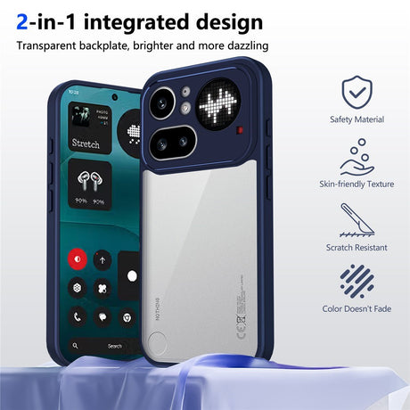 Nothing Phone (4a) Pro Hybrid Mobil Cover - Gennemsigtig / Blå