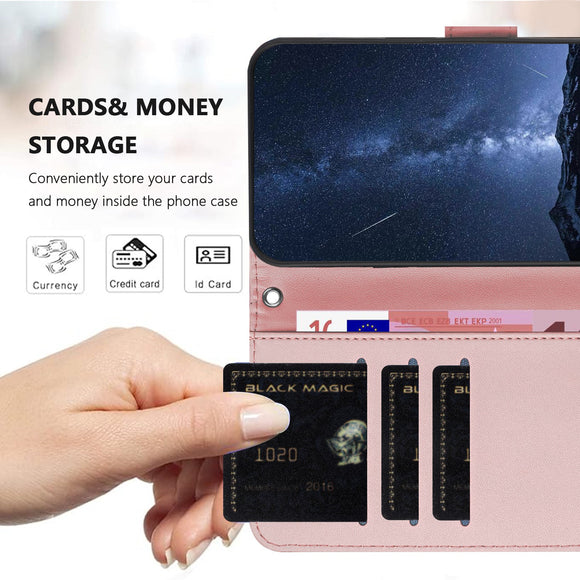 Xiaomi Redmi A7 Pro EIDERWOOD Kunstlæder Flip Cover m. Kortholder & Ståfunktion - Rose Gold