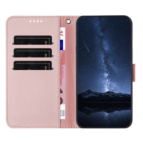 Xiaomi Redmi A7 Pro EIDERWOOD Kunstlæder Flip Cover m. Kortholder & Ståfunktion - Rose Gold