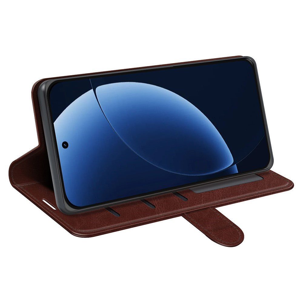 Realme GT 8 Pro EIDERWOOD Kunstlæder Flip Cover m. Kortholder & Ståfunktion - Brun