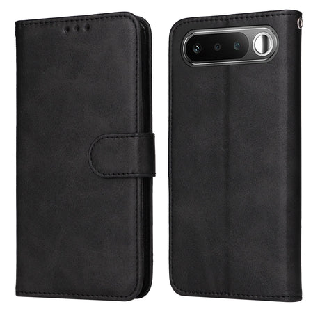 Realme 16 EIDERWOOD Kunstlæder Flip Cover m. Strop - Sort