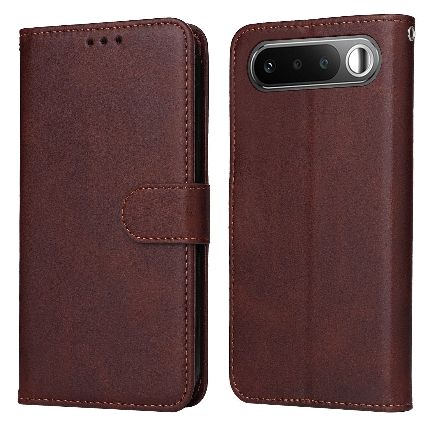 Realme 16 EIDERWOOD Kunstlæder Flip Cover m. Strop - Brun