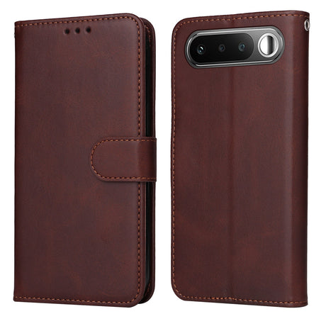 Realme 16 EIDERWOOD Kunstlæder Flip Cover m. Strop - Brun