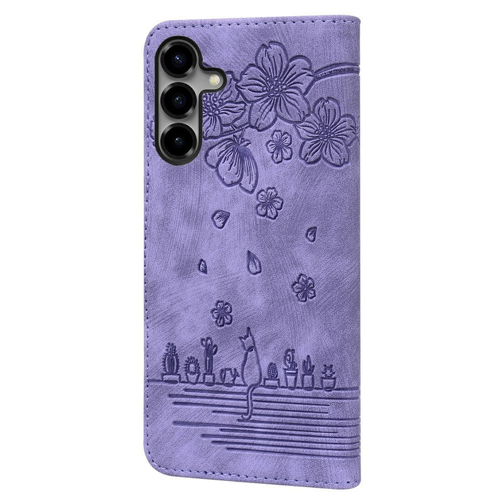 Samsung Galaxy S26 EIDERWOOD Flip Cover m. Tryk / Kortholder / Strop - Lilla