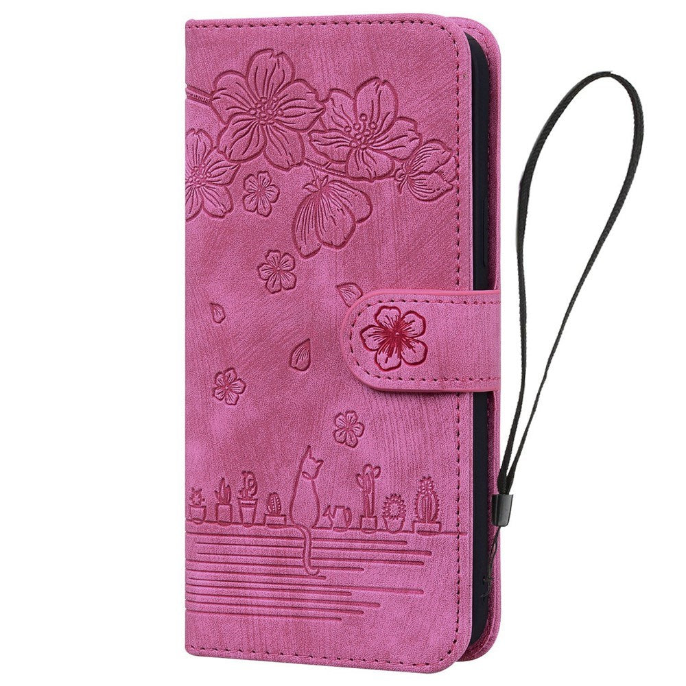 Samsung Galaxy S26 EIDERWOOD Flip Cover m. Tryk / Kortholder / Strop - Lyserød
