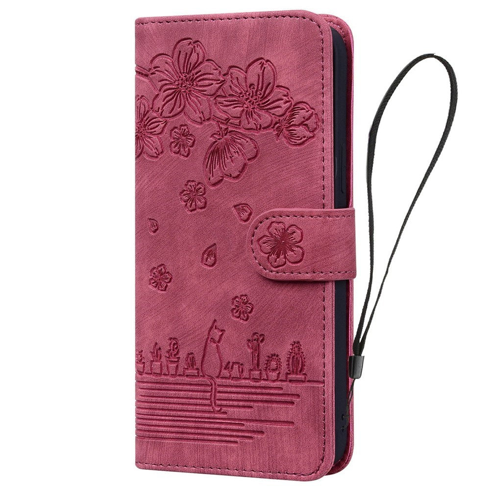 Samsung Galaxy S26 EIDERWOOD Flip Cover m. Tryk / Kortholder / Strop - Rød