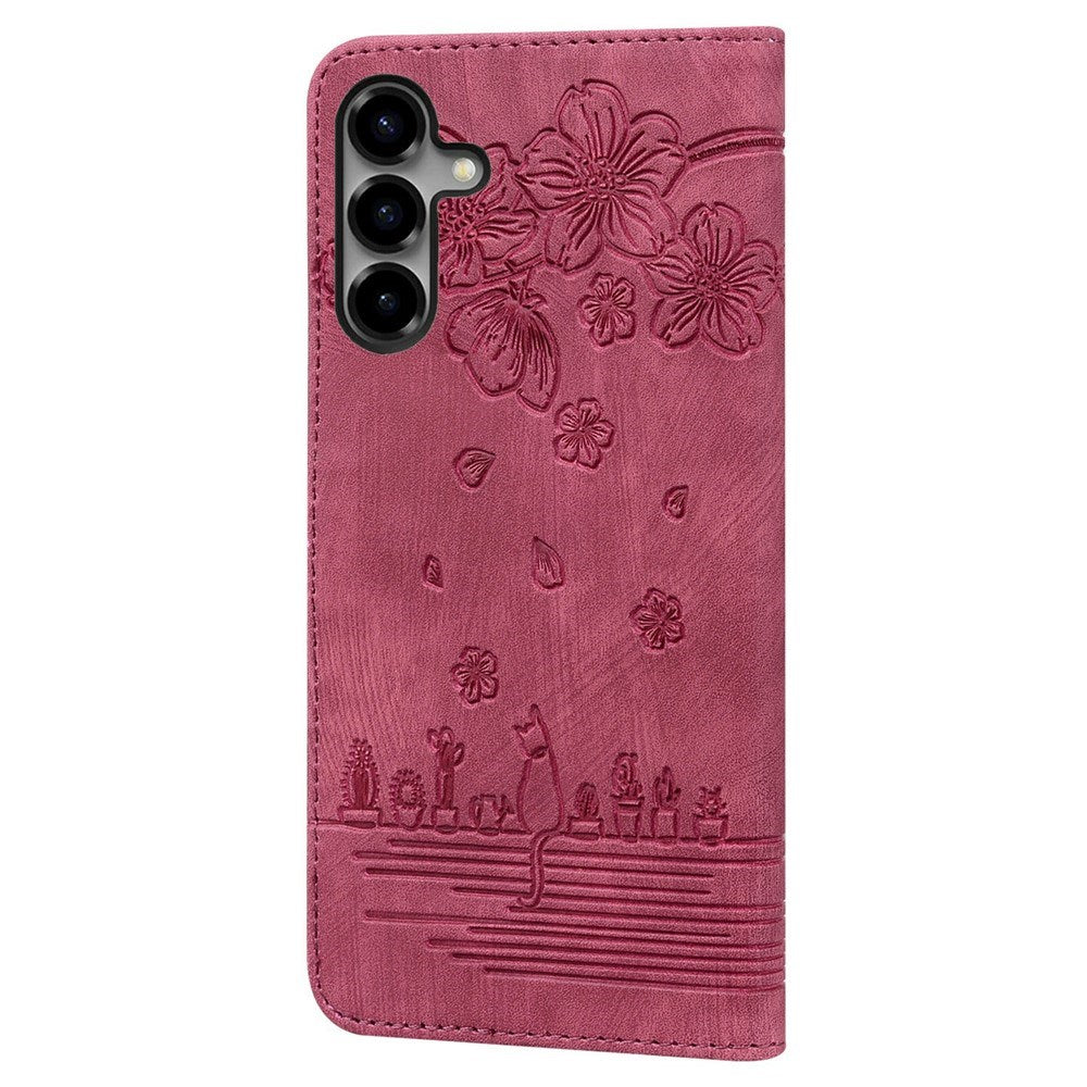 Samsung Galaxy S26 EIDERWOOD Flip Cover m. Tryk / Kortholder / Strop - Rød
