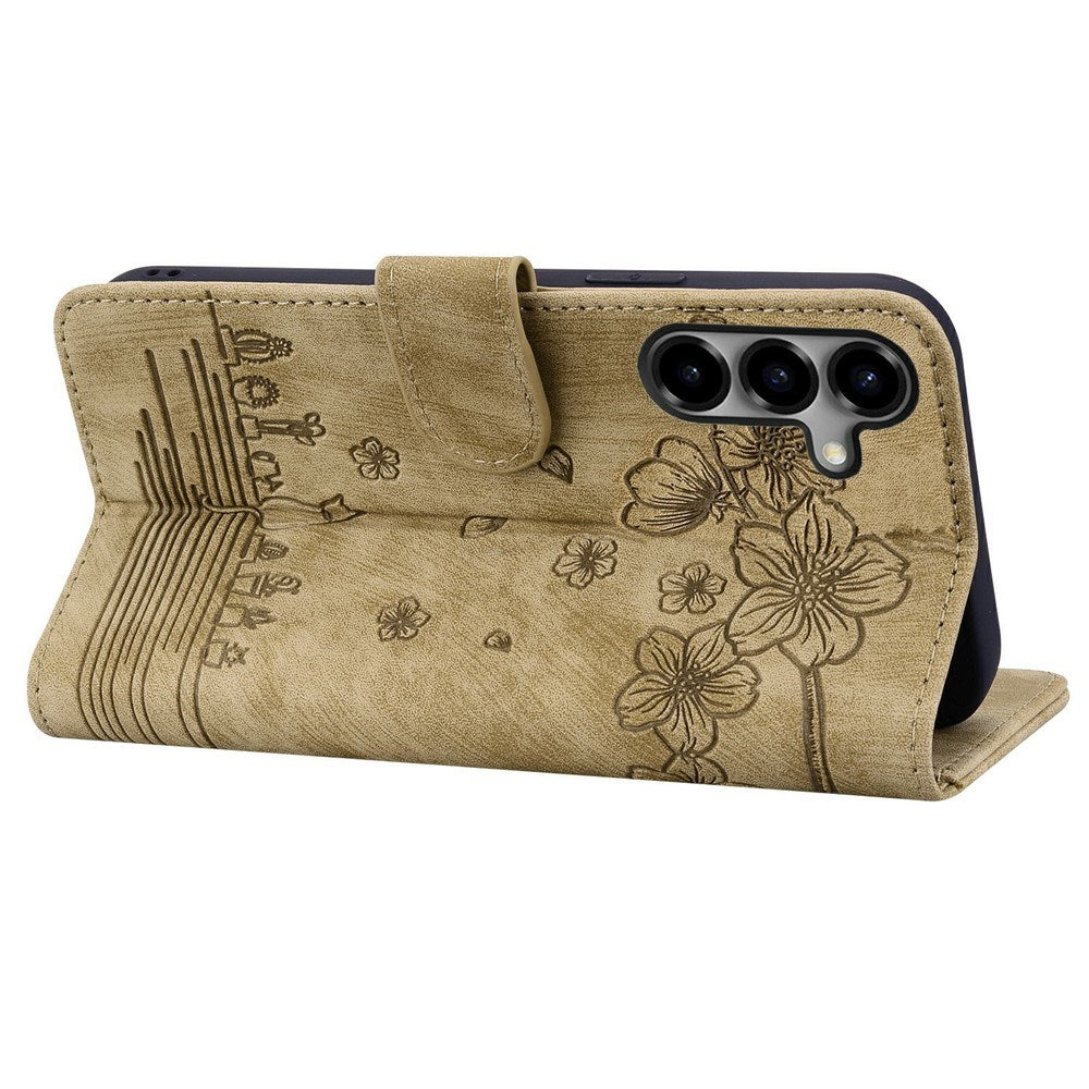 Samsung Galaxy S26 EIDERWOOD Flip Cover m. Tryk / Kortholder / Strop - Brun