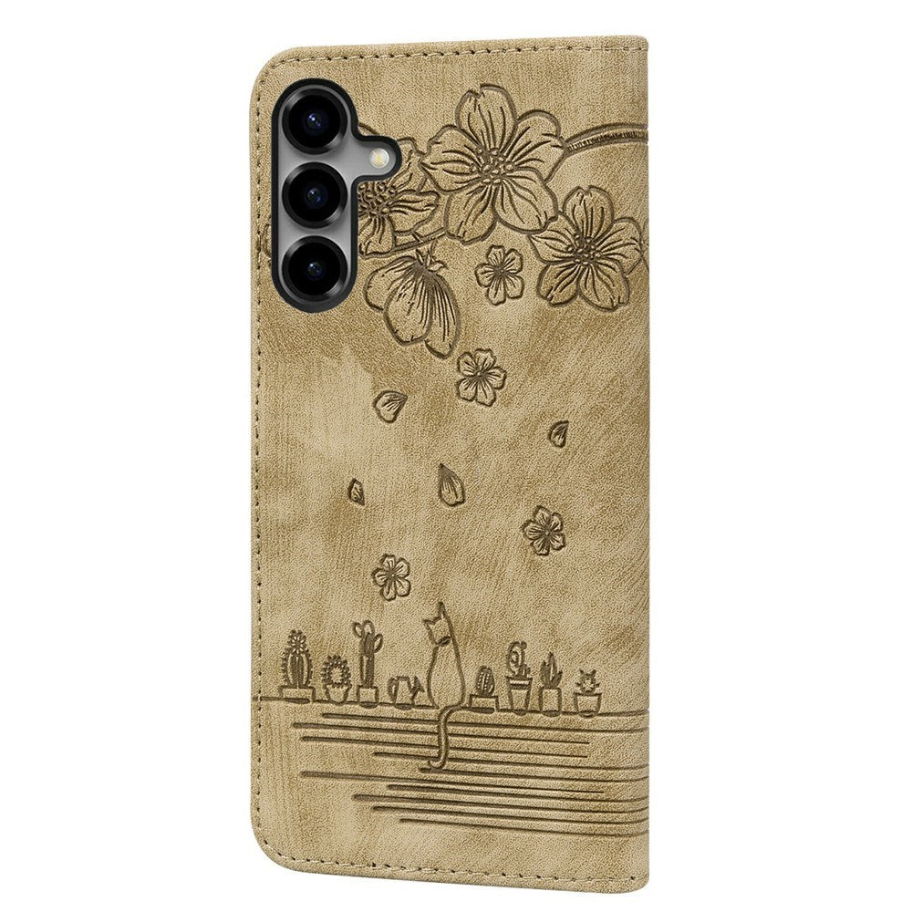 Samsung Galaxy S26 EIDERWOOD Flip Cover m. Tryk / Kortholder / Strop - Brun