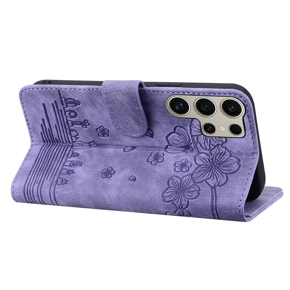 Samsung Galaxy S26 Ultra EIDERWOOD Flip Cover m. Tryk / Kortholder / Strop - Lilla