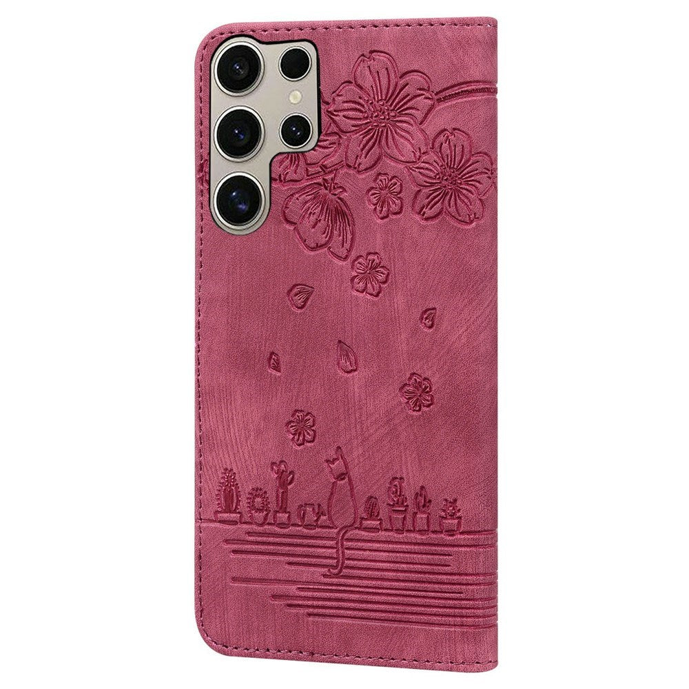 Samsung Galaxy S26 Ultra EIDERWOOD Flip Cover m. Tryk / Kortholder / Strop - Rød