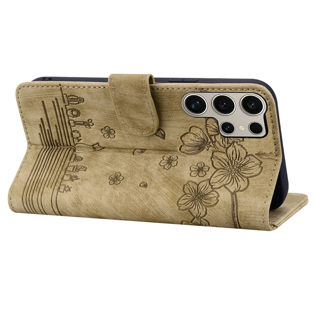 Samsung Galaxy S26 Ultra EIDERWOOD Flip Cover m. Tryk / Kortholder / Strop - Brun