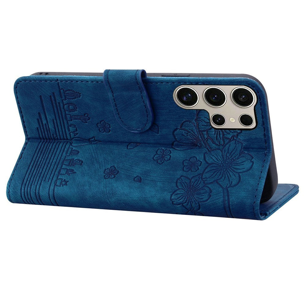 Samsung Galaxy S26 Ultra EIDERWOOD Flip Cover m. Tryk / Kortholder / Strop - Blå