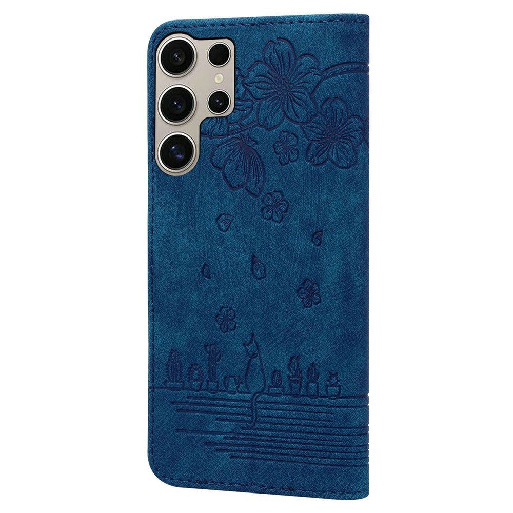 Samsung Galaxy S26 Ultra EIDERWOOD Flip Cover m. Tryk / Kortholder / Strop - Blå