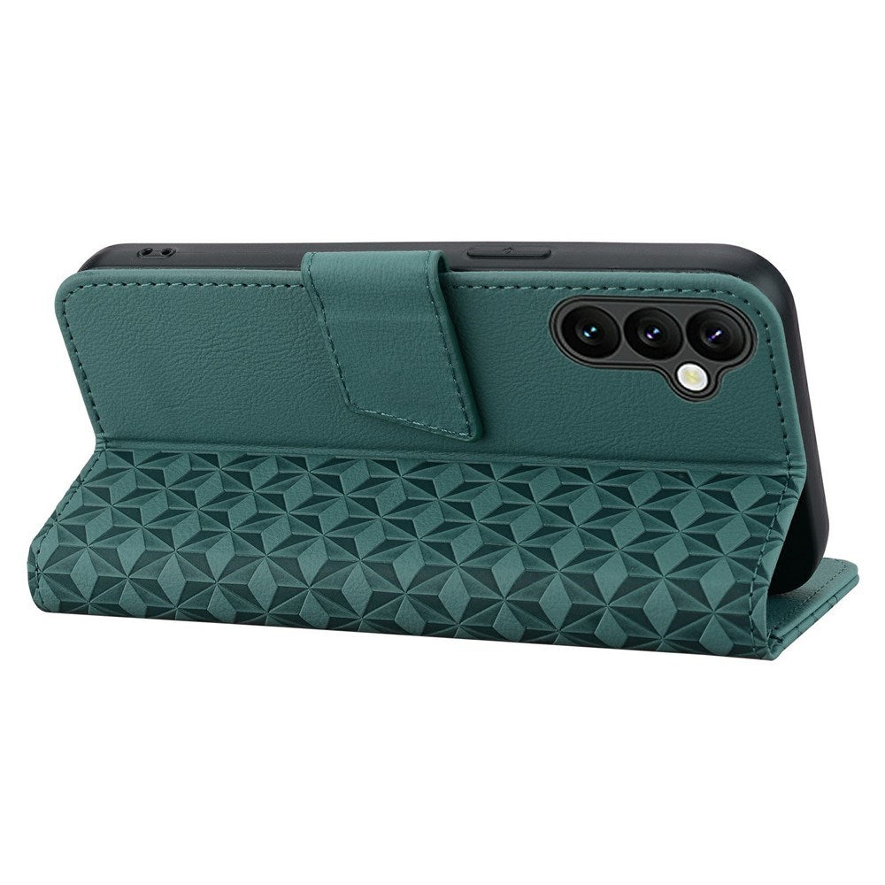 Samsung Galaxy A57 EIDERWOOD Flipcover m. Tryk - Kortholder & Strop - Grøn