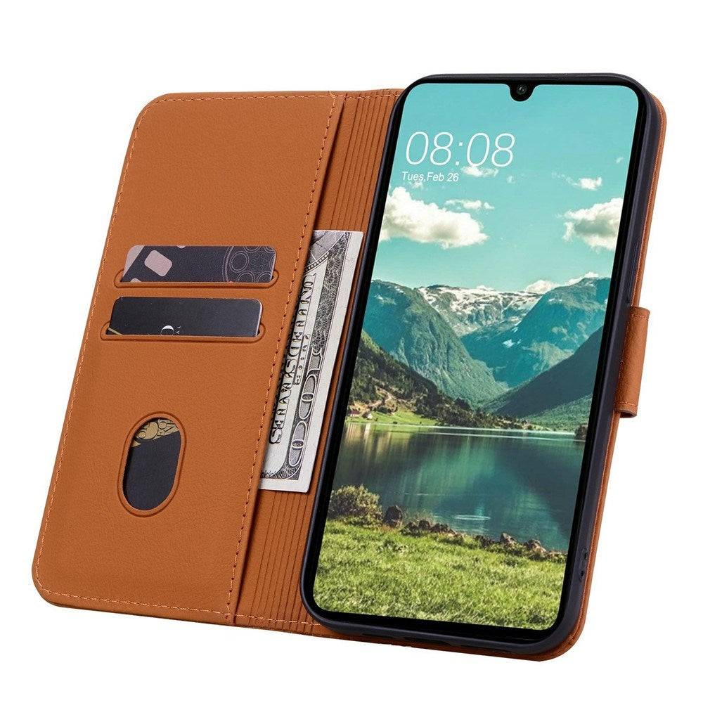 Samsung Galaxy A57 EIDERWOOD Flipcover m. Tryk - Kortholder & Strop - Brun