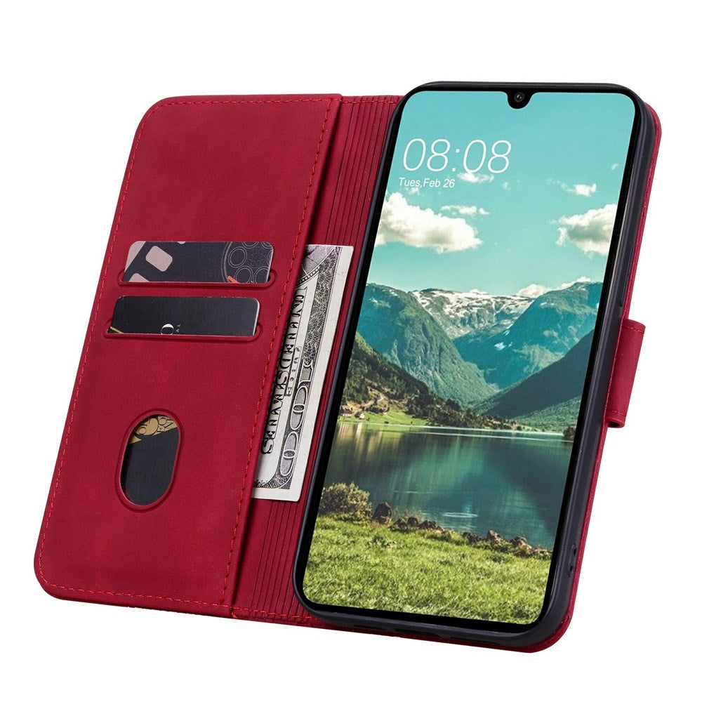 Samsung Galaxy A57 EIDERWOOD Flipcover m. Tryk - Kortholder & Strop - Rød