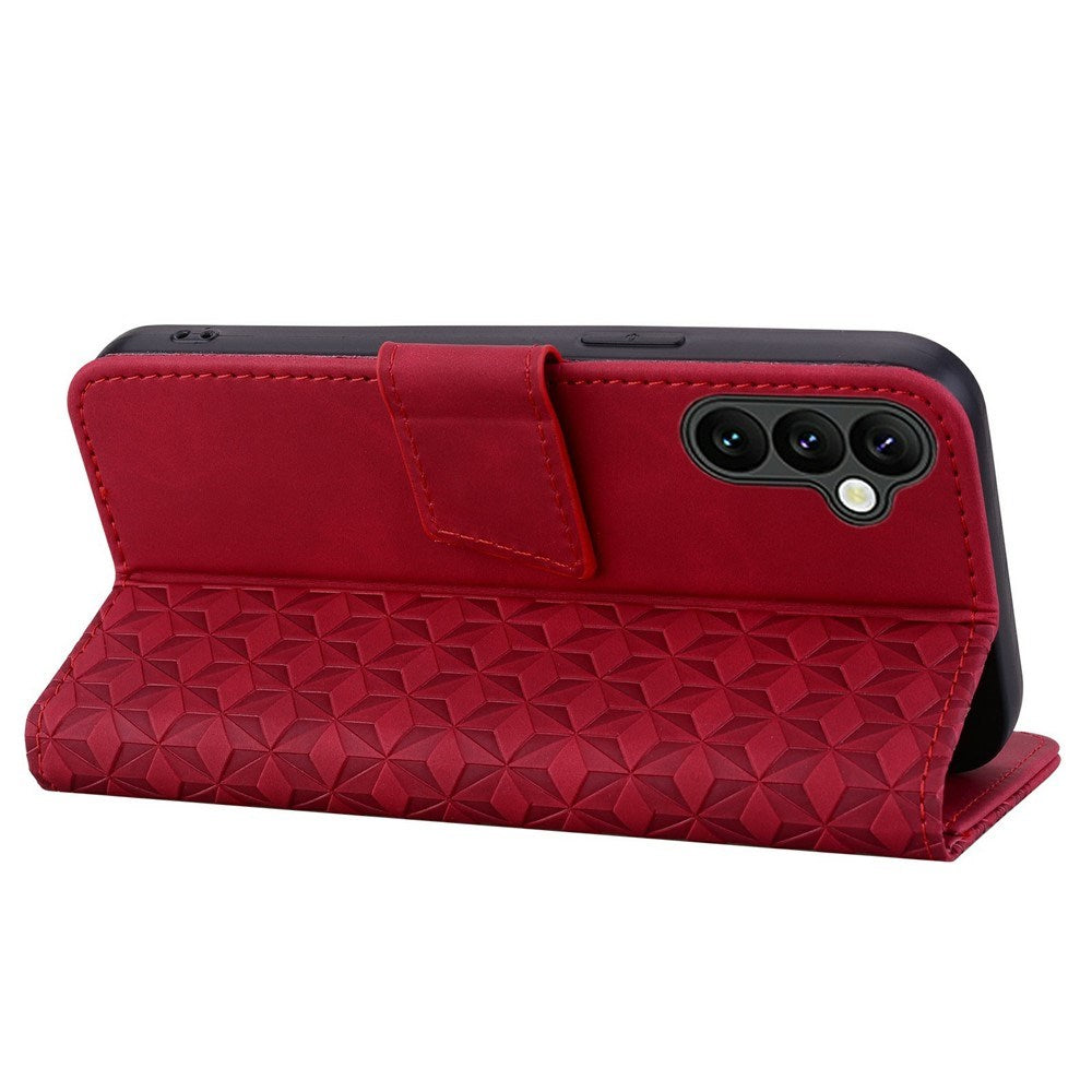 Samsung Galaxy A57 EIDERWOOD Flipcover m. Tryk - Kortholder & Strop - Rød