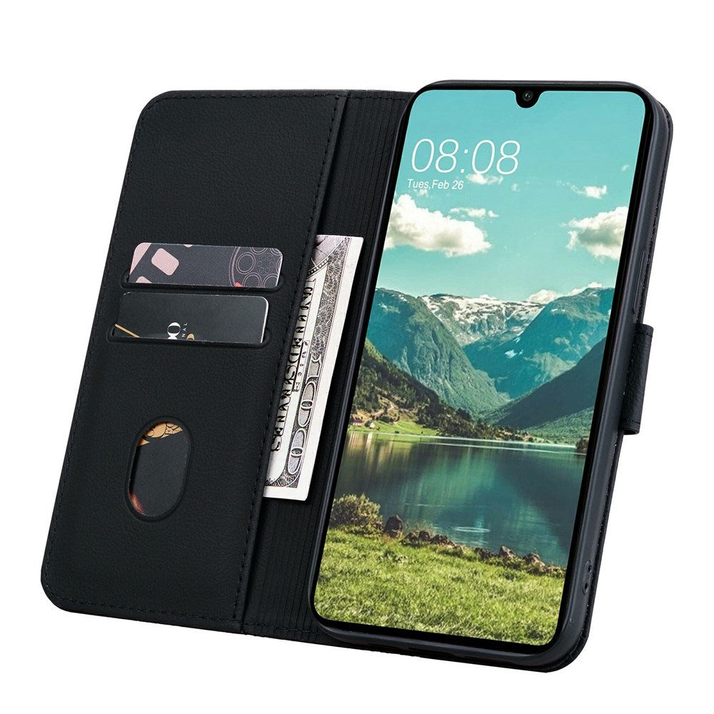 Samsung Galaxy A57 EIDERWOOD Flipcover m. Tryk - Kortholder & Strop - Sort