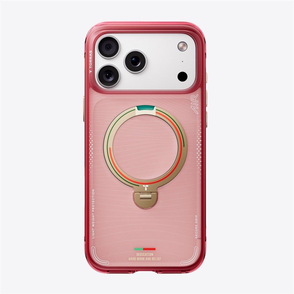 iPhone 17 Pro Max TORRAS Ostand Q3 Air Cover m. 360° Kickstand - MagSafe Kompatibel - Wave of Passion