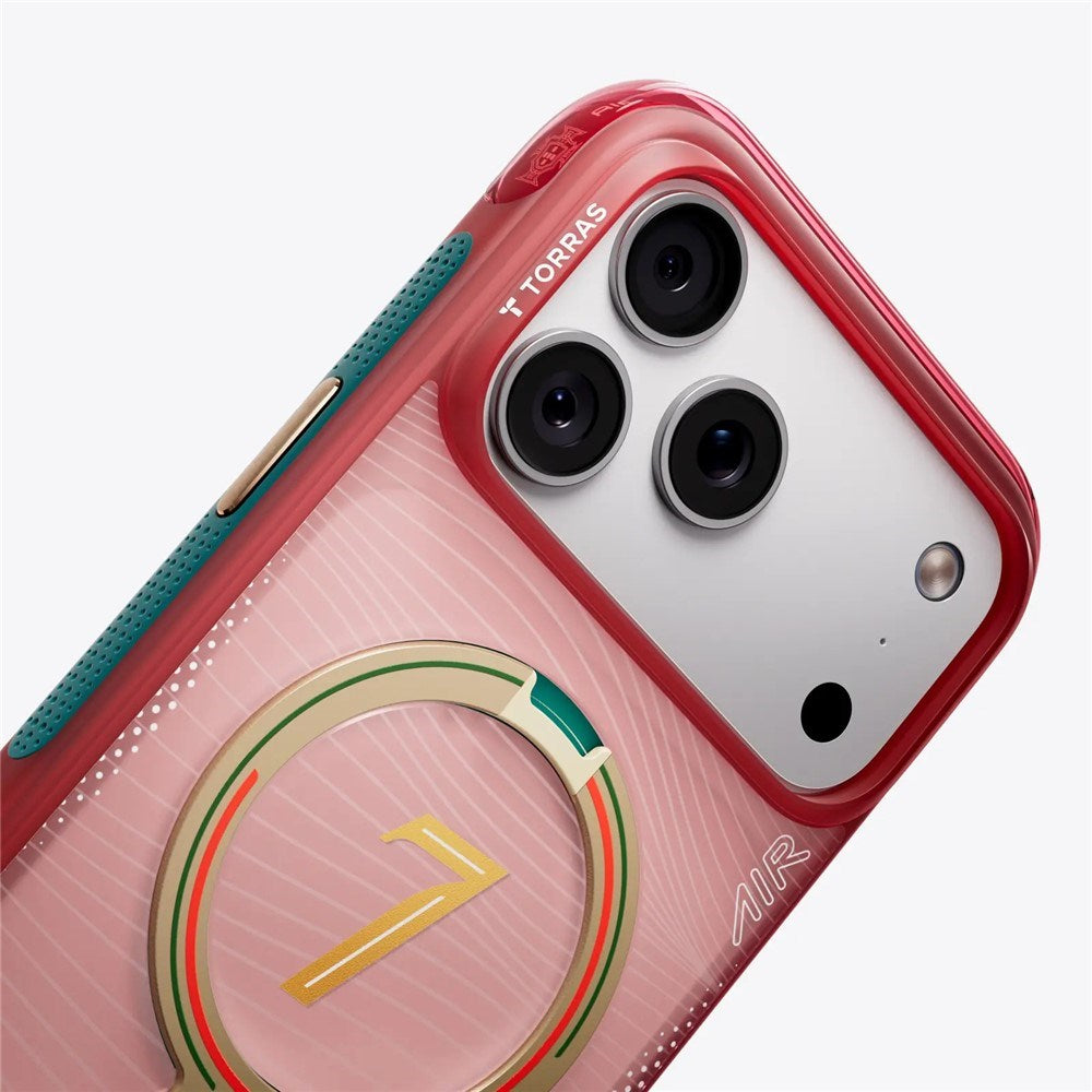 iPhone 17 Pro Max TORRAS Ostand Q3 Air Cover m. 360° Kickstand - MagSafe Kompatibel - Wave of Passion
