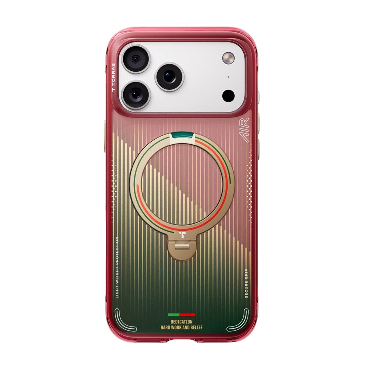 iPhone 17 Pro TORRAS Ostand Q3 Air Cover m. 360° Kickstand - MagSafe Kompatibel - Glory Slash