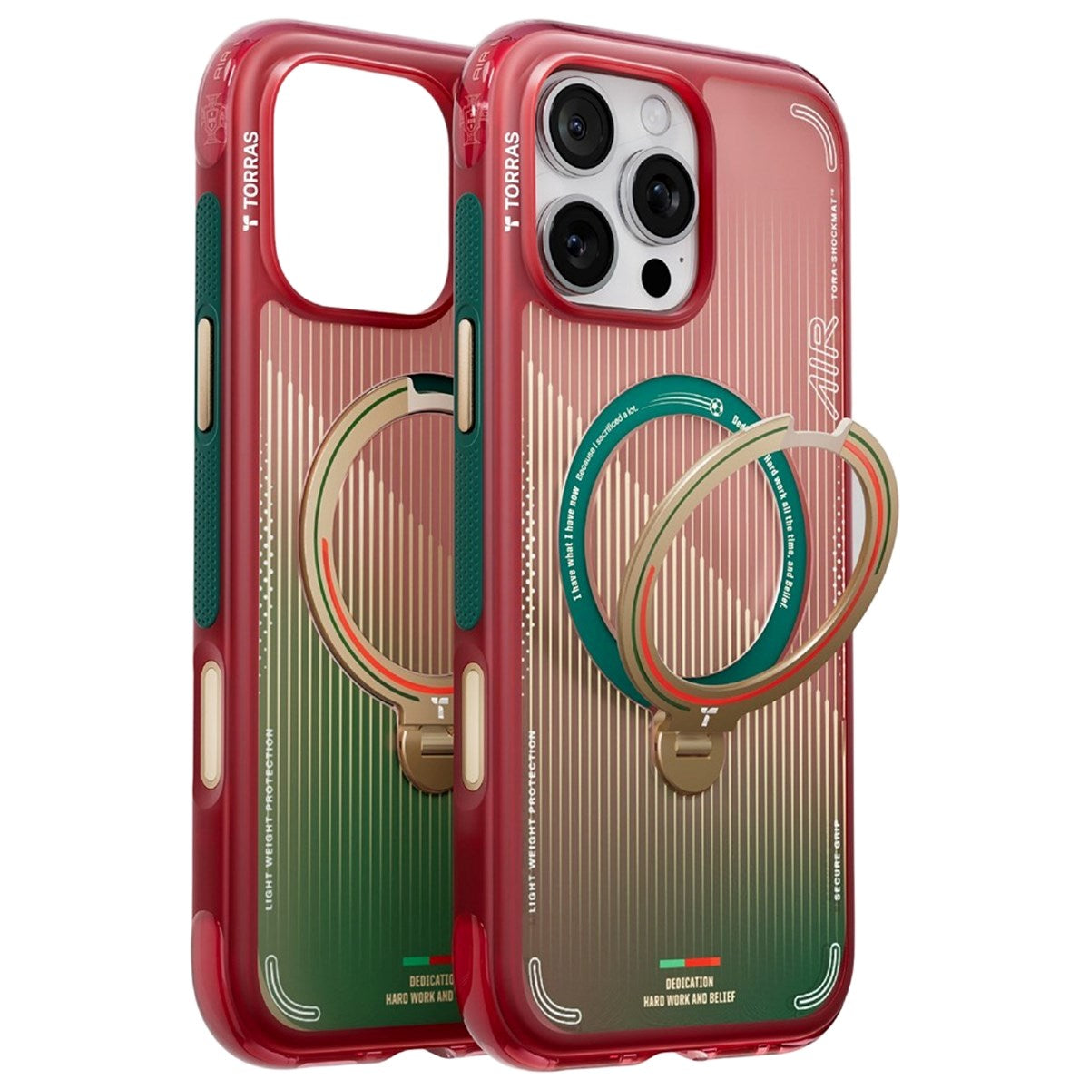 iPhone 16 Pro TORRAS Ostand Q3 Air Cover m. 360° Kickstand - MagSafe Kompatibel - Glory Slash