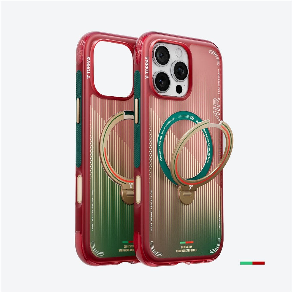 iPhone 16 Pro TORRAS Ostand Q3 Air Cover m. 360° Kickstand - MagSafe Kompatibel - Glory Slash